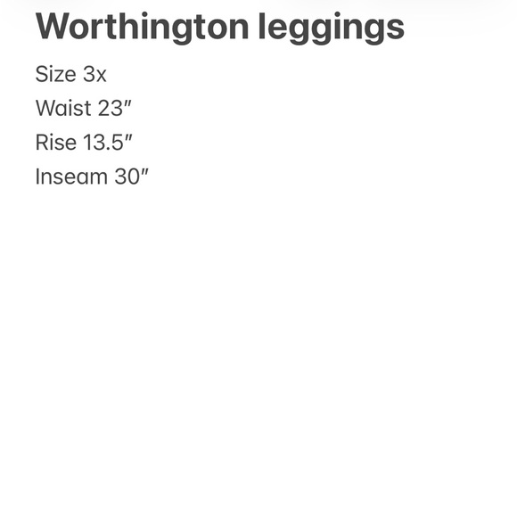 Worthington Black Leggings with Faux Leather Detail size 3x New with Tags - Picture 6 of 6